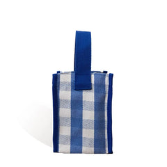 Women Plaid Lunch Bag Tote Canvas Shopping Mummy Picnic Tote Children Kid Food