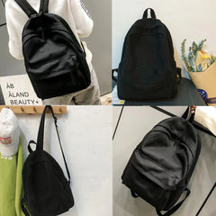Canvas School Backpack for Women Men Outdoor Picnics