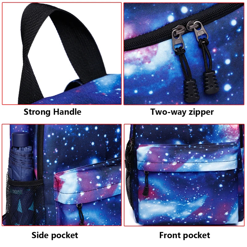 Canvas Backpack USB Charging School Bags for Teenagers Large Capacity Travel