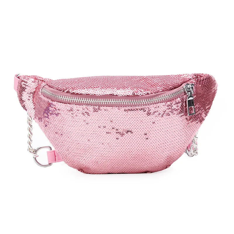Sparkly Sequin Fanny Pack Waist Bag Glitter Bum Belt Bags