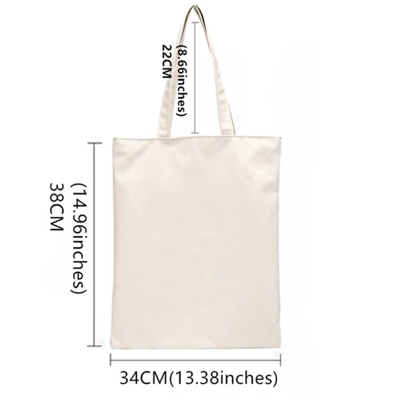 Women Book Lover Canvas Shopper Bag Tote Shoulder Lady Bag