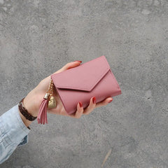 Women Short Wallets Minimalist Wallet Pocket Purse Buckle Girls