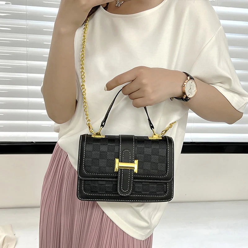 Women Shoulder Bag Handbags INS Bag Patchwork White/Black/Khaki Crossbody Bags