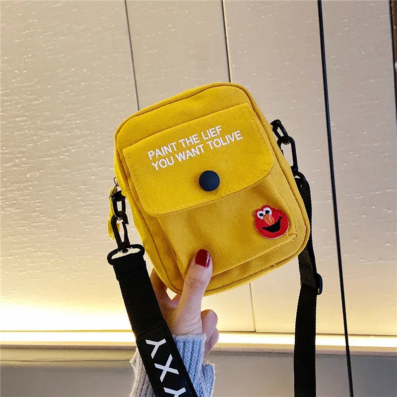 Solid Crossbody Bags Casual Tote Bag Pouch Small Canvas Handbags Messenger Bag