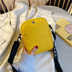 Solid Crossbody Bags Casual Tote Bag Pouch Small Canvas Handbags Messenger Bag