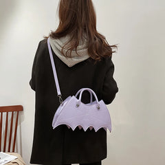 Spider Web Embroidery Shoulder Bag Leather Crossbody Bag