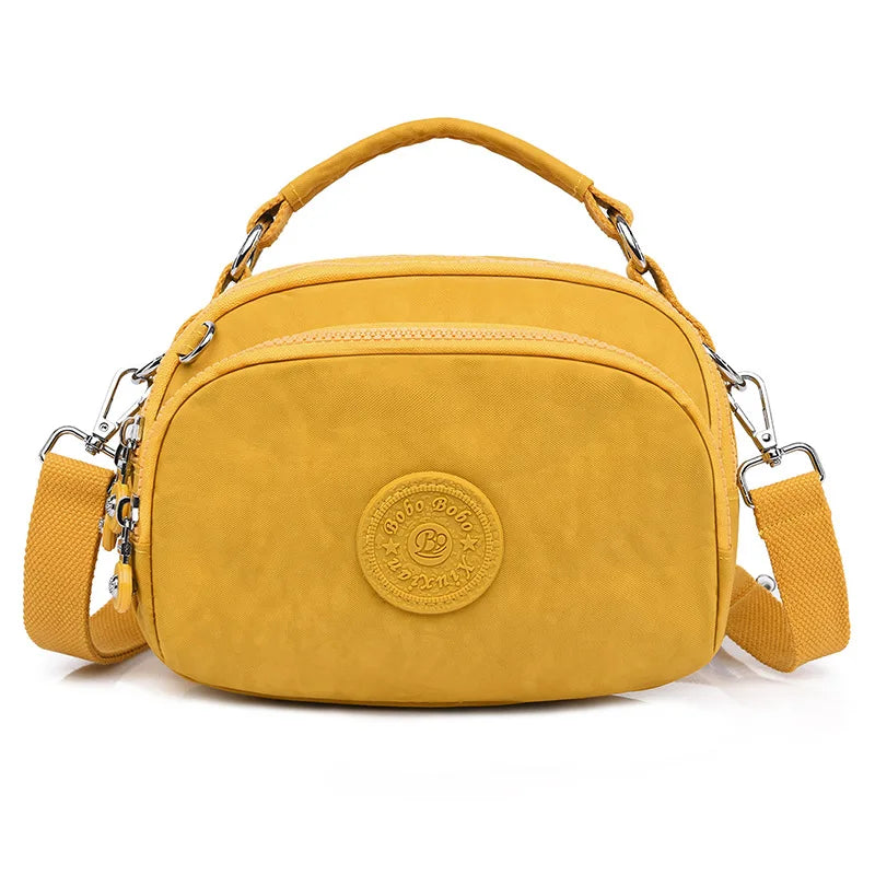 Canvas Shoulder Bag Casual Tote Zipper Messenger Crossbody