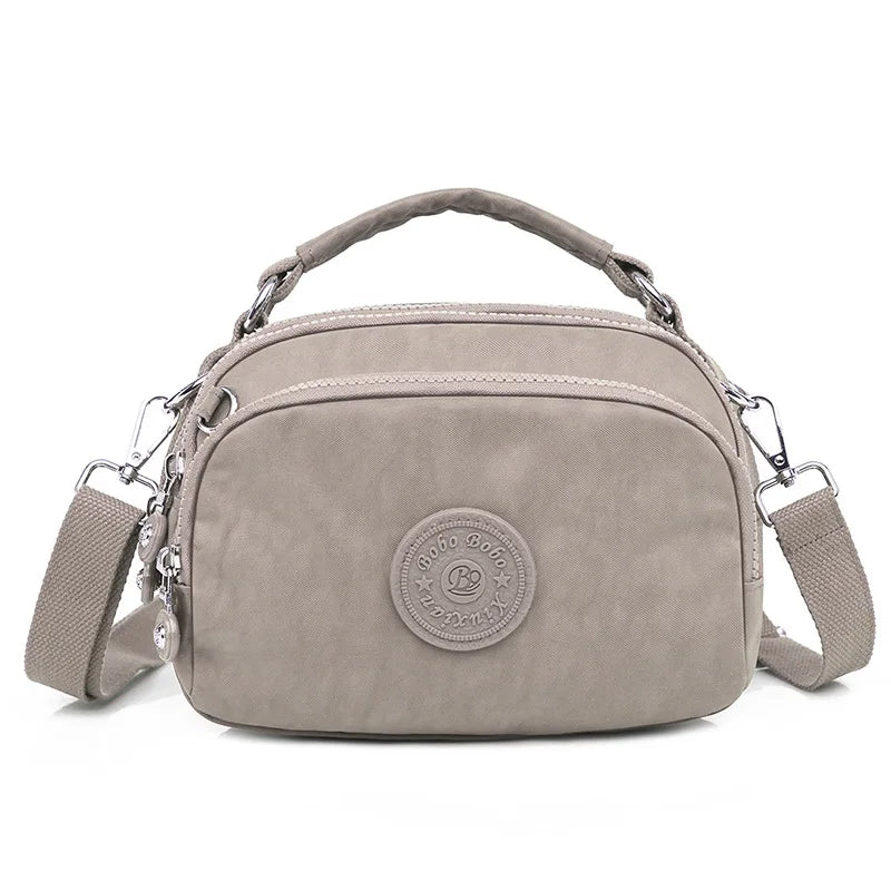 Canvas Shoulder Bag Casual Tote Handbag Zipper Messenger Crossbody