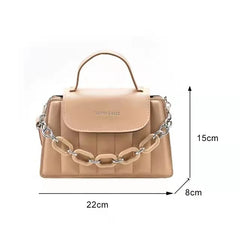 Women Shoulder Bag Handbags Ins Style Red Leather Small Crossbody Bags