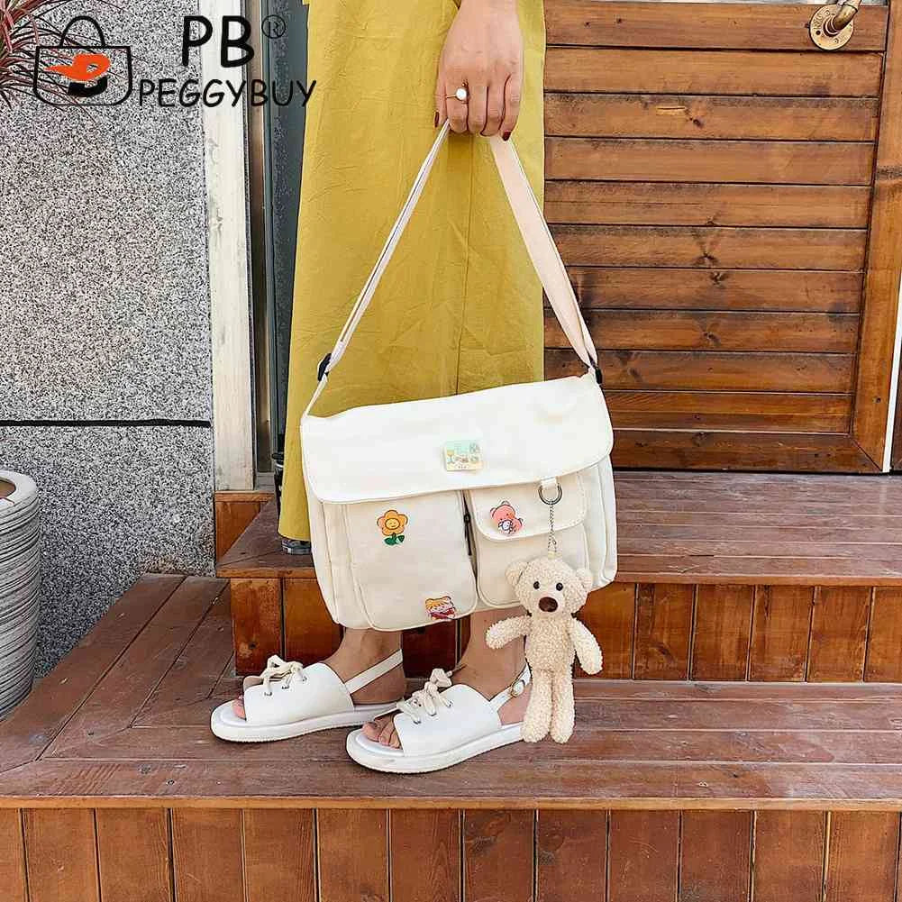 Japanese Harajuku Women Shoulder Bag Large Capacity Handbag for Shopping