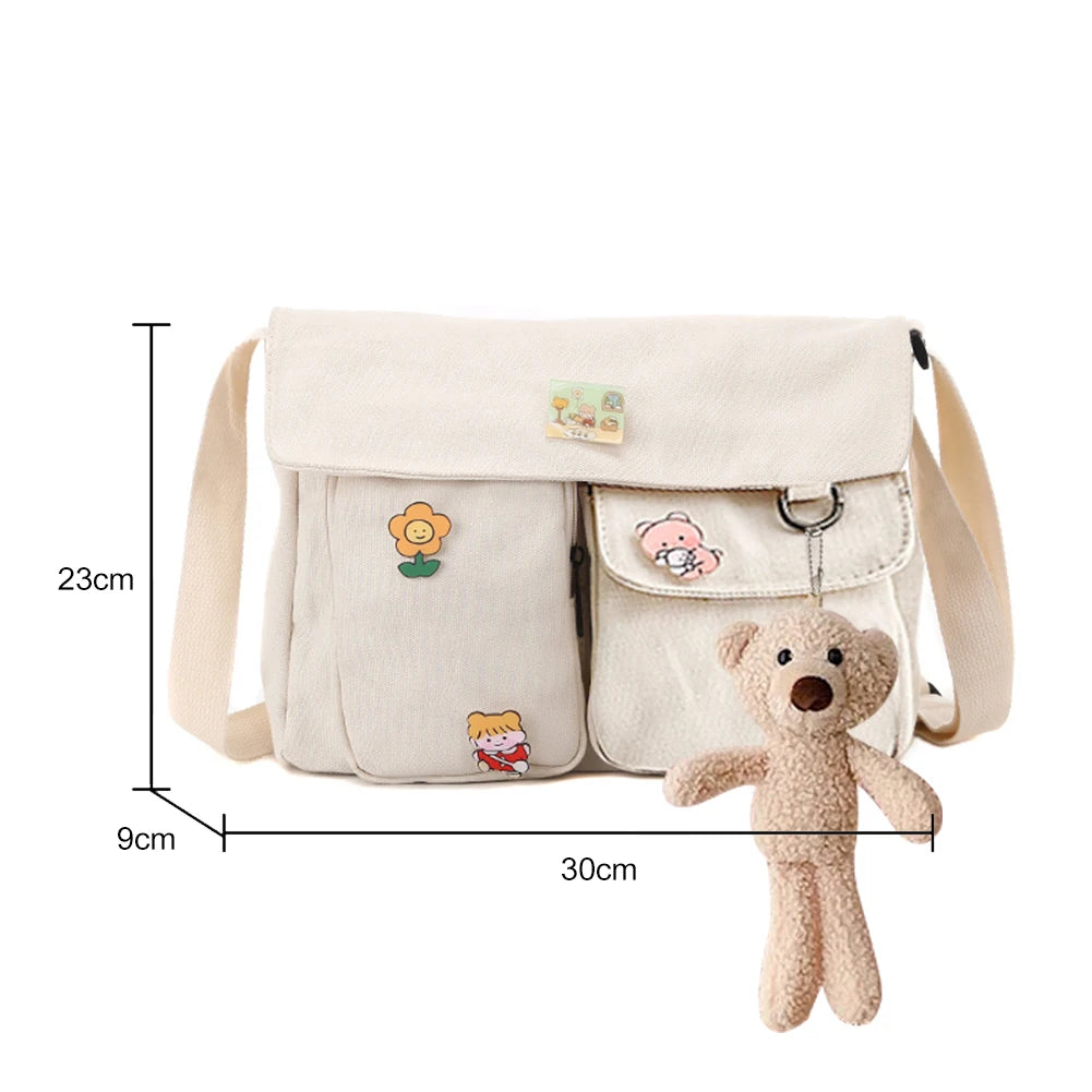 Japanese Harajuku Handbag Large Capacity Messenger Bag for Shopping