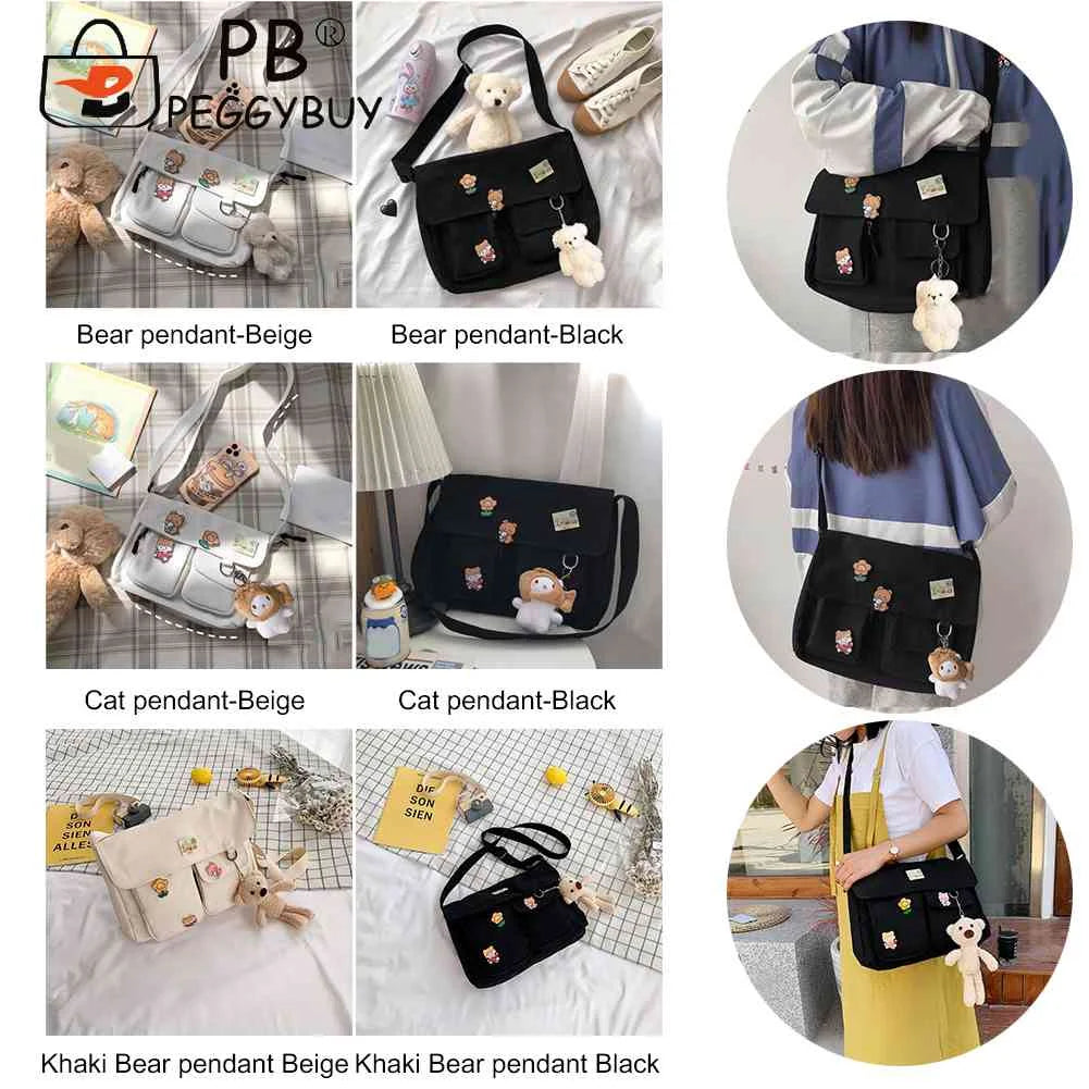 Japanese Harajuku Women Shoulder Bag Large Capacity Handbag for Shopping