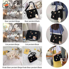 Japanese Harajuku Women Shoulder Bag Large Capacity Handbag for Shopping