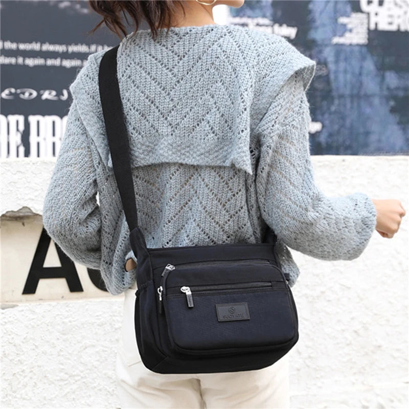 Nylon Shoulder Bag Messenger Large Capacity Purse Crossbody Bolsa