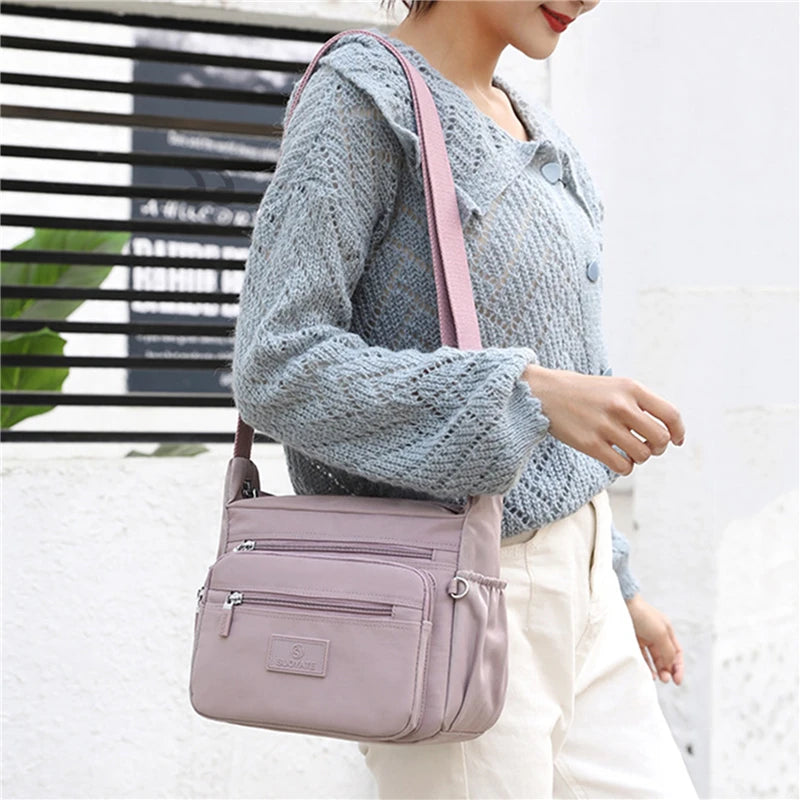 Nylon Shoulder Bag Messenger Large Capacity Purse Crossbody Bolsa