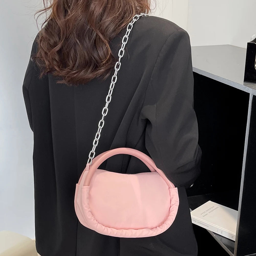 Women Shoulder Bag Oxford Cloth Crossbody Shoulder Phone Bag Chain Female Small