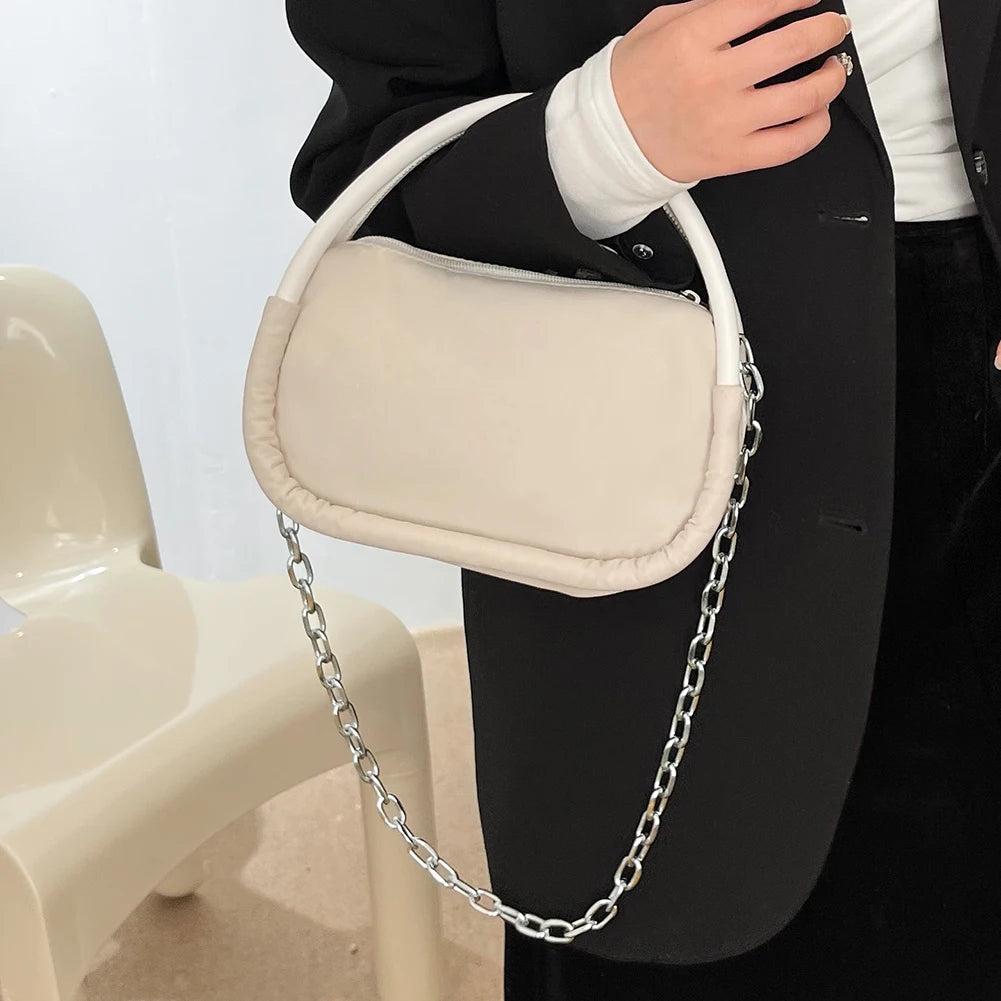 Women Shoulder Bag Oxford Cloth Crossbody Shoulder Phone Bag Chain Female Small