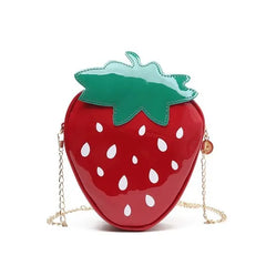 Strawberry Shape Shoulder Bag Chain Crossbody Purse