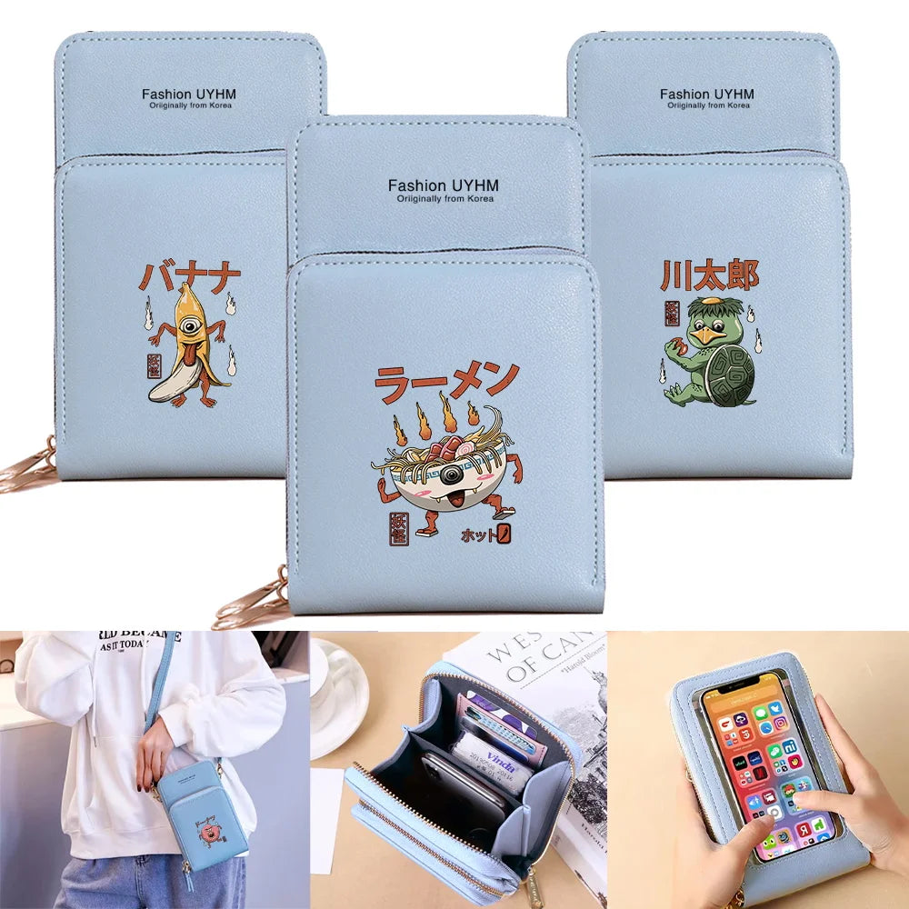 Monster Series Shoulder Bag Wallet Touch Screen Mobile Phone Crossbody Purse