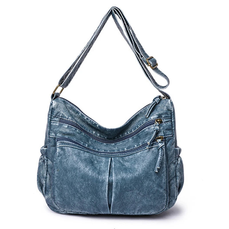 Vintage Leather Shoulder Bag Crossbody Messenger Pack Brown