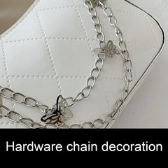 Women Shoulder Bag Butterfly Chain Decoration Detachable Strap