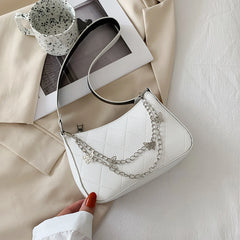 Women Shoulder Bag Butterfly Chain Decoration Detachable Strap