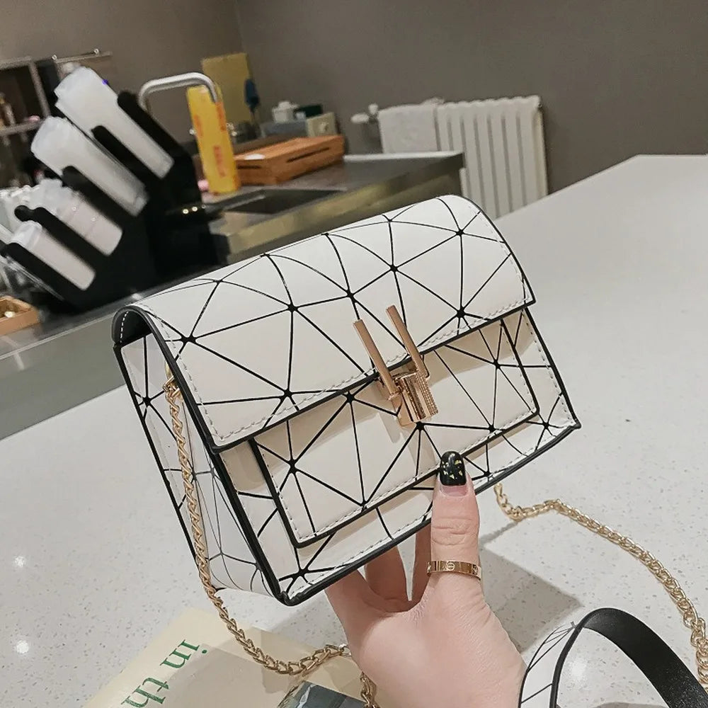 Women Shoulder Bags Summer Messenger Handbag Chain Wild Crack Printing
