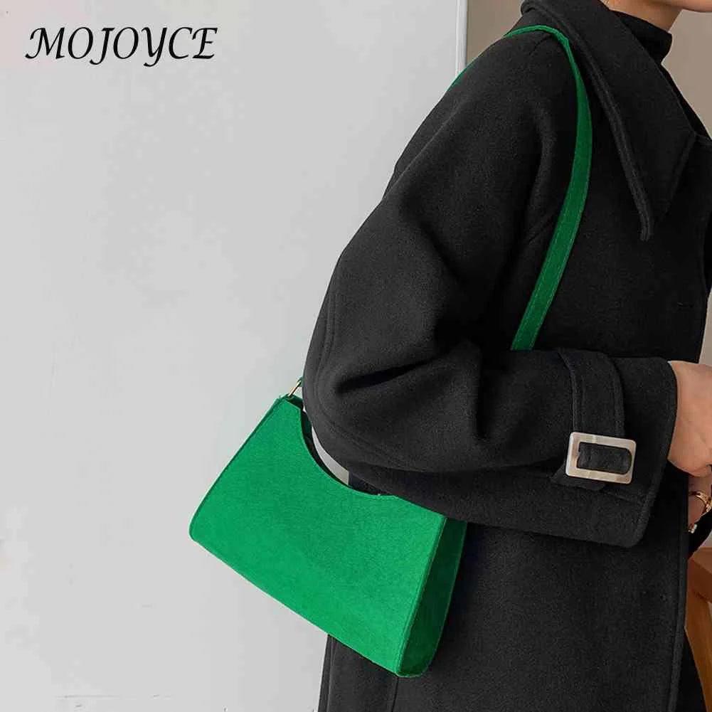Women Felt Printed Shoulder Bag Casual Messenger Handbags