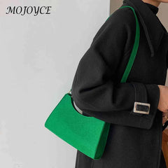 Women Felt Printed Shoulder Bag Casual Messenger Handbags