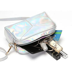 Leather Holographic Shoulder Bag Evening Handbag