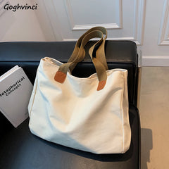 Canvas Shoulder Bag Large Capacity All-match Totes Casual Handbags