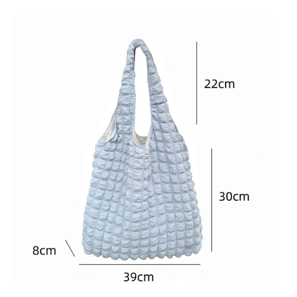 Pleated Clutch Handbags Large Capacity Shoulder Tote Soft Bags