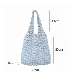 Pleated Clutch Handbags Large Capacity Shoulder Tote Soft Bags