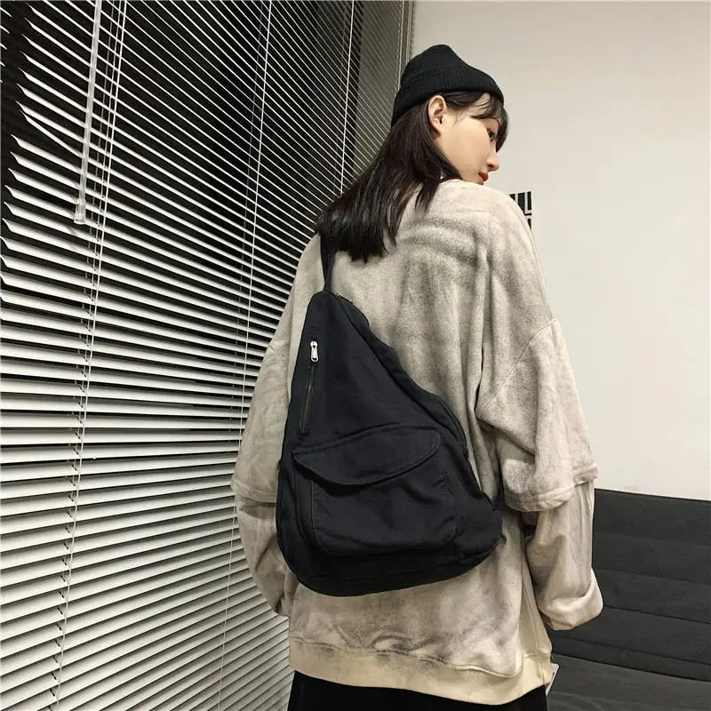 Vintage Canvas Cross-body Bag Retro Satchel