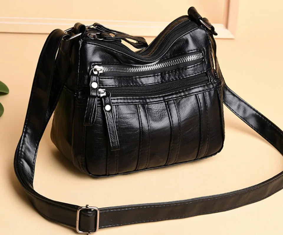 Small Leather Crossbody Bag for Women Shoulder Handbag