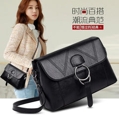 PU Leather Shoulder Bag for Women with Iron Ring