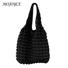 Pleated Shoulder Handbag Large Capacity Bubble Soft Underarm Bag