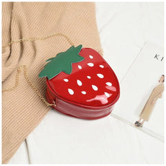 Strawberry Shoulder Sling Bag Girls Crossbody Fruit Purses Handbag