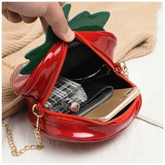 Strawberry Shoulder Sling Bag Girls Crossbody Fruit Purses Handbag