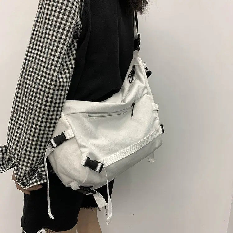 Canvas Crossbody Bags for Women Casual Satchel Girls Hand Shoulder Messenger Bag