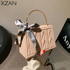 Women Single Shoulder Bags Silk Scarf Messenger Handbags Clutch Bags