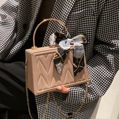 Women Single Shoulder Bags Silk Scarf Messenger Handbags Clutch Bags