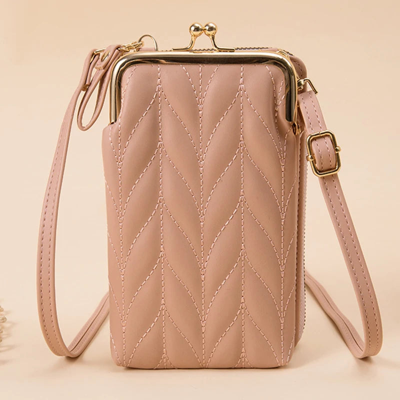 Women Shoulder Bag Leather Large Capacity Phone Purse