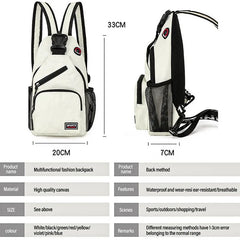 Women Small Backpack Casual Girls Chest Bag with Earphone Hole Travel Backpack