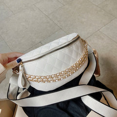 Women Crossbody Bag Leather Shoulder Handbag Chain Strap
