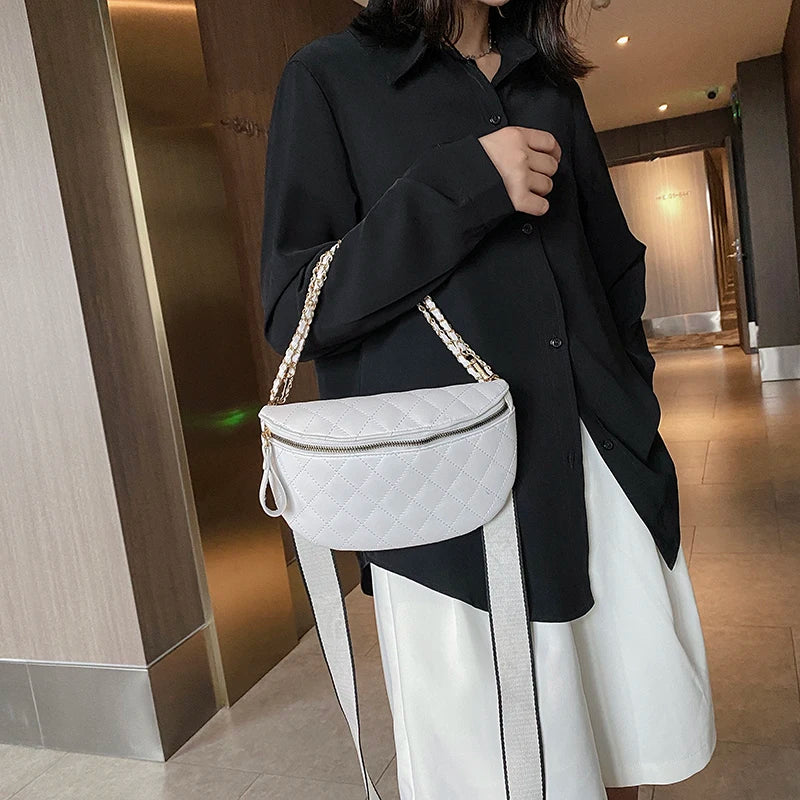 Women Small Crossbody Bag Stylish Leather Chest bag Lightweight Handbag
