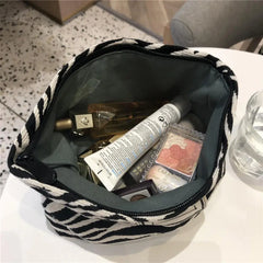 Animal Print Makeup Bag Lightweight Cosmetic Organizer Zipper Handbag