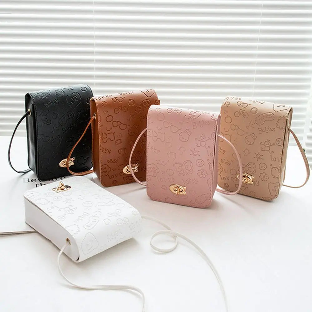 Women Small Square Shoulder Bags PU Handbags Cross-body Bags