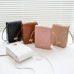 Women Small Square Shoulder Bags PU Handbags Cross-body Bags