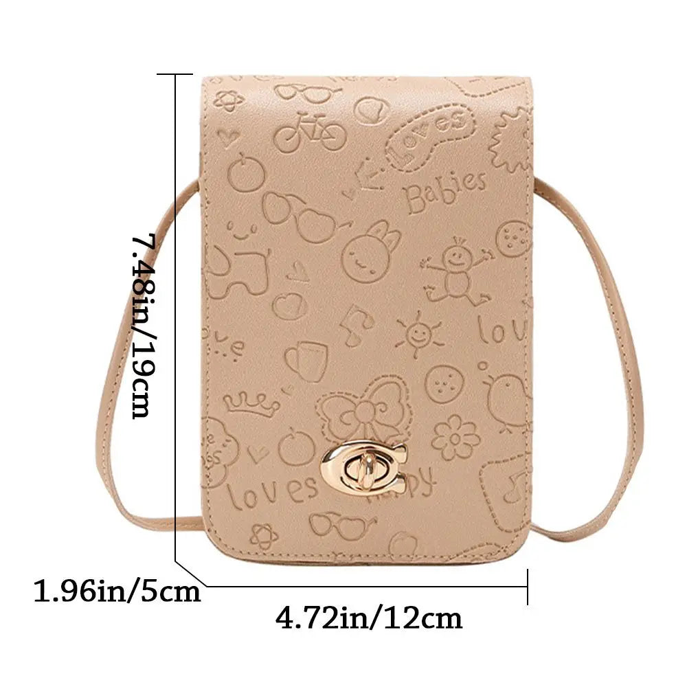Women Small Square Shoulder Bags PU Handbags Cross-body Bags